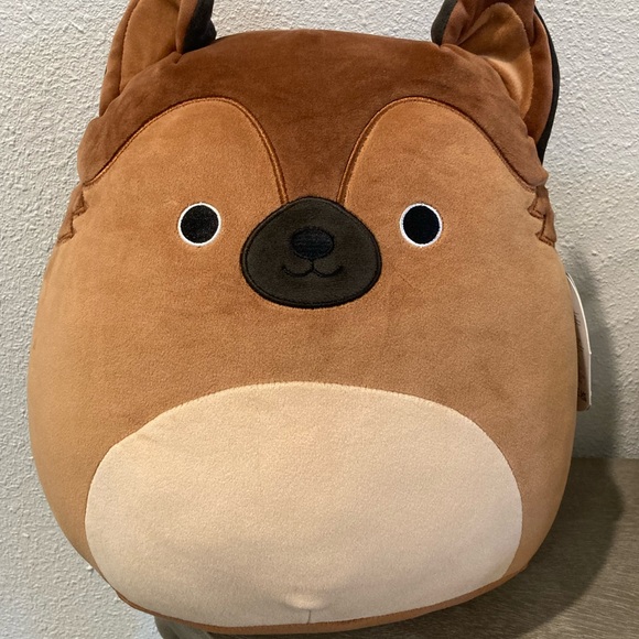 NWT RARE 12 inch Squishmallows German Shepherd Brown and Tan Plush - Picture 2 of 8